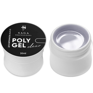 Полигель SAGA POLY GEL Clear в баночке, 30 мл (Прозрачный), Объем: 30 мл, Цвет: Clear