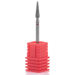 Насадка алмазная Почка закругленная, длинная - 266 030R диаметр 3,0 мм красная