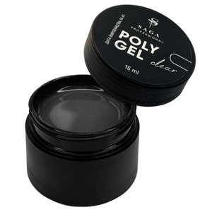 Полигель SAGA POLY GEL Clear в баночке, 15 мл (Прозрачный), Объем: 15 мл без кисти, Цвет: Clear
