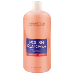 Жидкость для снятия лака с ароматом Манго и Персик Jerden Prof 500 мл, Объем: 500 мл, Аромат: Манго и Персик