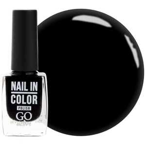 Лак для ногтей Nail Polish GO ACTIVE 001 (черный, эмаль), 10 мл, Цвет: 001
