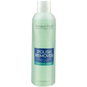 Жидкость для снятия лака без ацетона Jerden Proff Polish Remover, Лайм Мята, 200 мл, Объем: 200 мл, Аромат: Лайма и Мята