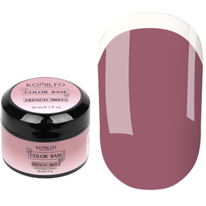База Komilfo Color Base French 013 (пудровый розовый), 30 мл (банка) (без кисточки), Объем: 30 мл (банка), Цвет: 013