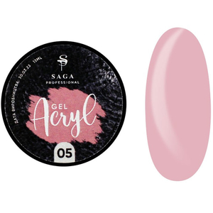 Акрил-гель Saga Professional Acryl Gel 05 розовый нюд, 13 мл, Объем: 13 мл, Цвет: 05
