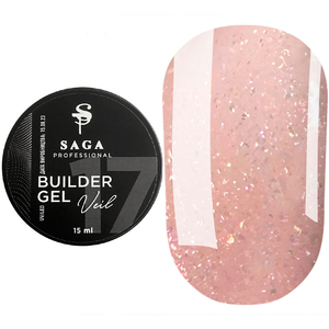 Гель для нарощування Saga Professional Builder Gel Veil №17, 15 мл, Об`єм: 15 мл, Колір: 17