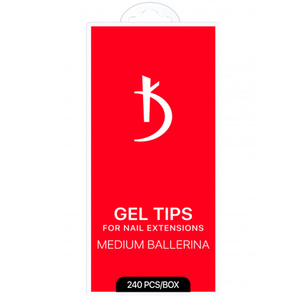 Гелевые типсы для наращивания ногтей Kodi Professional MEDIUM BALLERINA, 240 шт, Размер: Medium Ballerina
