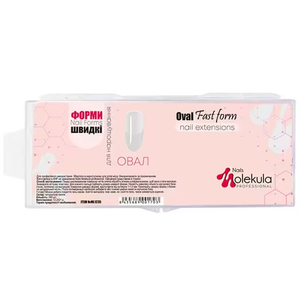 Гелевые типсы для наращивания Molekula овал, 240 шт, Размер: Овал