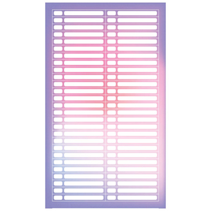 Наклейки на типсы (стикеры), Pink/Purpple, 1 лист/54 наклейки, Цвет: Pink