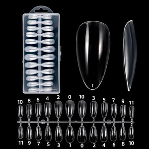 Гелевые типсы для наращивания Миндаль, 240 шт, Размер: Миндаль