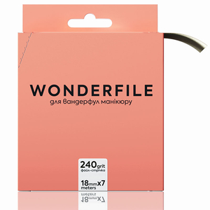 Файл-лента для пилки прямой Wonderfile 160х18 мм, 240 гр (7 м), Вид: Сменные файлы на клеевой основе, Слой: без пенного слоя, Абразивность: 240
