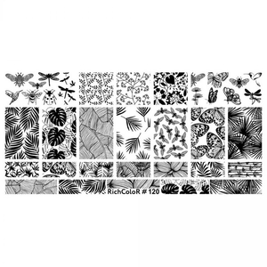 Пластина для стемпинга RichColor-120, Цвет: 120