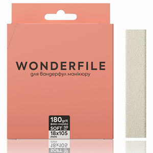 Файл-лента на пене для пилки прямой Wonderfile 160х18 мм, 180 гр (50 шт), Вид: Сменные файлы на клеевой основе, Слой: на пенной основе, Абразивность: 180
