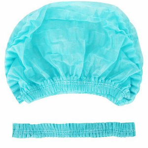 Шапочка одноразовая "Шарлотта"на двойной резинке, упаковка 100 шт, бирюза