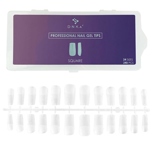 Гелевые типсы для наращивания DNKa Professional Nail Gel Tips Square 240 шт, Размер: Square
