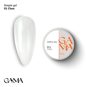 Гель для укрепления и наращивания GaMa Simple Gel №001 Clear 15 мл, Объем: 15 мл, Цвет: 001
