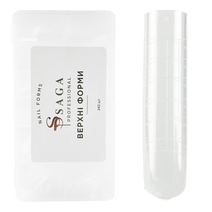 Верхние формы для наращивания SAGA Top Nail Forms Square 240 шт, Размер: Square
