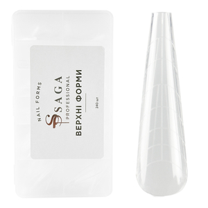 Верхние формы для наращивания SAGA Top Nail Forms Ballerina 240 шт, Размер: Ballerina