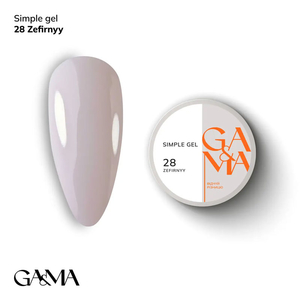 Гель для укрепления и наращивания GaMa Simple Gel №028 Zefirnyy 30 мл, Объем: 30 мл, Цвет: 028
