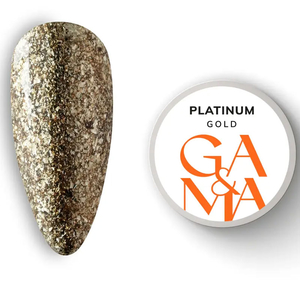 Гель для дизайна жидкая фольга GaMa Platinum Gold 5 мл, Цвет: Gold
