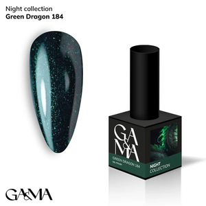 Гель-лак GaMa Gel ​Polish Night collection 184 Green Dragon dragon 10 мл, Цвет: 184