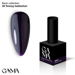 Гель-лак GaMa Gel ​Polish Basic collection 026 temnyy baklazhan 10 мл, Цвет: 026