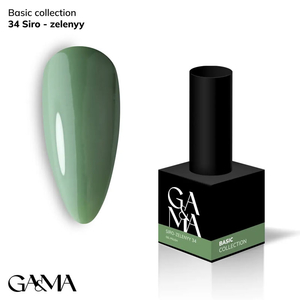 Гель-лак GaMa Gel ​Polish Basic collection 034 siro-zelenyy 10 мл, Цвет: 034