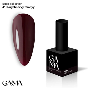 Гель-лак GaMa Gel ​Polish Basic collection 041 korychnevyy temnyy 10 мл, Цвет: 041