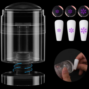 ​Прозрачный штамп для стемпинга с поворотным механизмом для регулировки размера рисунка