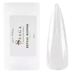Верхние формы для наращивания SAGA Top Nail Forms Almond 24 шт, Количество: 24 шт, Размер: Almond