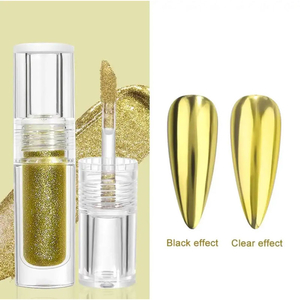 Жидкое зеркальное втирание для дизайна маникюра и педикюра Gold, Цвет: Gold