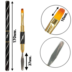 Кисть-шпатель для полигеля, овал №10 G-67, Размер: Овал, Цвет: №10