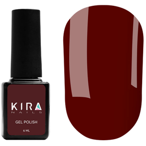 Гель-лак Kira Nails №034 (темный красный, эмаль), 6 мл