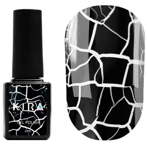 Гель-лак Kira Nails Crack Effect Black (черный для кракелюра), 6 мл, Цвет: Black
