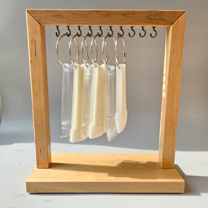 Подставка для типс деревянная, цвет дерево, 10 крючков, Цвет: дерево