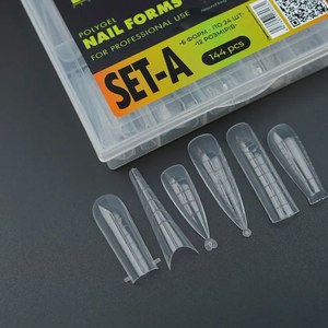 ​Верхние формы для наращивания ногтей Designer MIX Nail Forms SET-A (6 форм по 24 шт в уп.), Размер: SET-A