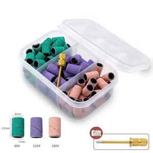 Набор барабанчиков (80, 120, 180 грит) 75шт.уп+ металлическая основа-держатель (мандрель)