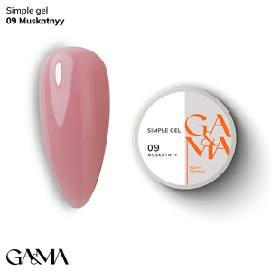Гель для укрепления и наращивания GaMa Simple Gel №009 Muskatnyy 15 мл, Объем: 15 мл, Цвет: 009