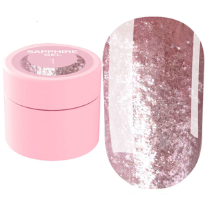 Блесточки для ногтей LUNA Sapphire Gel №1 5 мл, Цвет: №1