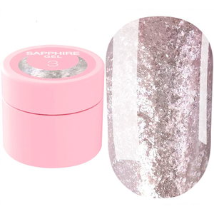 Блесточки для ногтей LUNA Sapphire Gel №3 5 мл, Цвет: №3