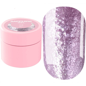 Блесточки для ногтей LUNA Sapphire Gel №2 5 мл, Цвет: №2