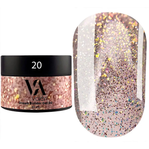 Гель для наращивания Valeri Builder Gel Dream №20 30 мл, Объем: -30 мл, Цвет: 20