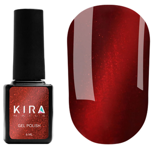 Гель-лак Kira Nails Cat Eye №001, 6 мл, Колір: 001, Вид: Кольоровий гель-лак, Колір: Червоний