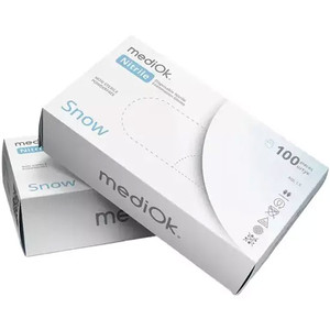 Перчатки нитриловые MediOk Snow белые 100 шт, S, Размер: S
