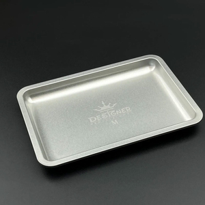 Металлический лоток для хранения инструментов Designer плоский (18х12,5 см) Silver