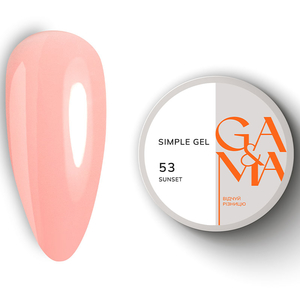 Гель для укрепления и наращивания GA&MA Simple Gel №053 Sunset 15 мл, Объем: 15 мл, Цвет: 053