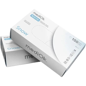 Перчатки нитриловые MediOk Snow белые 100 шт, XS, Размер: XS