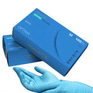 Перчатки нитриловые MediOk Optima 100 шт, M, Размер: M
