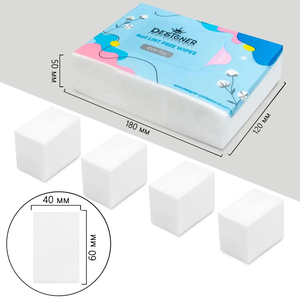 Безворсовые салфетки для снятия липкого слоя Designer 1000 шт./уп. Белые