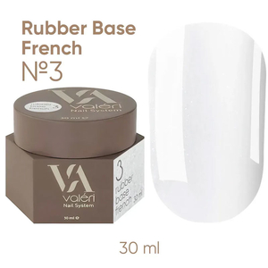 Valeri French base №003 (белый с золотым микроблеском), 30 мл, Объем: 30 мл, Цвет: 003