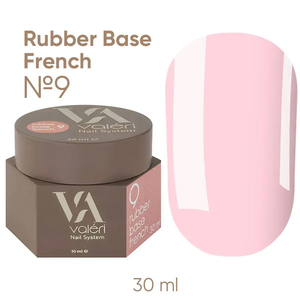 Valeri French base №009 (светло-розовый, эмаль), 30 мл, Объем: 30 мл, Цвет: 009